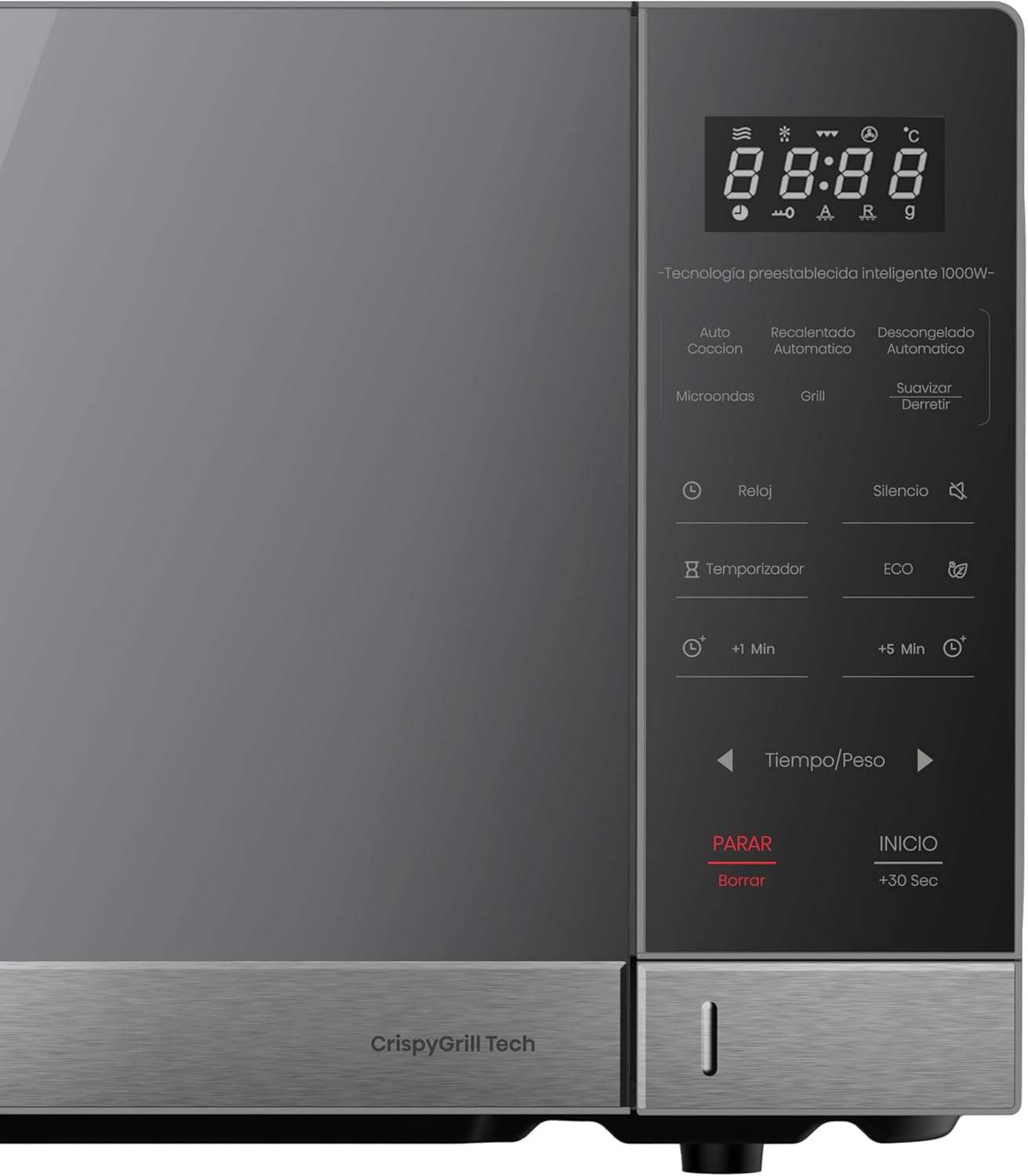 Horno de Microondas Hisense, 1.1 Pies Cúbicos, 10 Niveles de Potencia, Color Gris, Modelo HMMG3010SMG