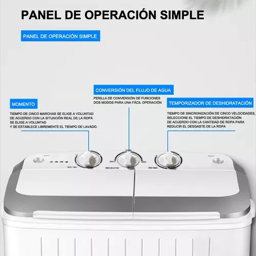 Lavadora Semiautomática 2 Tinas Blanca 9kg 110v-127v