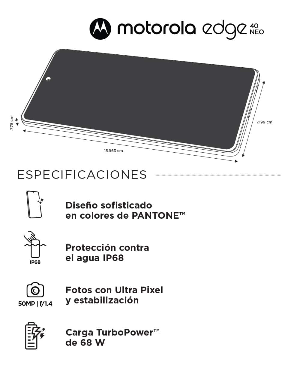 Motorola Moto Edge 40 Neo POLED 6.5 Pulgadas Desbloqueado
