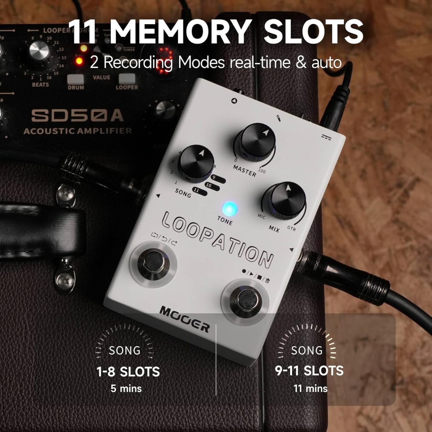 MOOER Harmonier - Procesador de efectos vocales para guitarra, pedal vocal, micrófono para grabación de transmisión en vivo (MVP2)