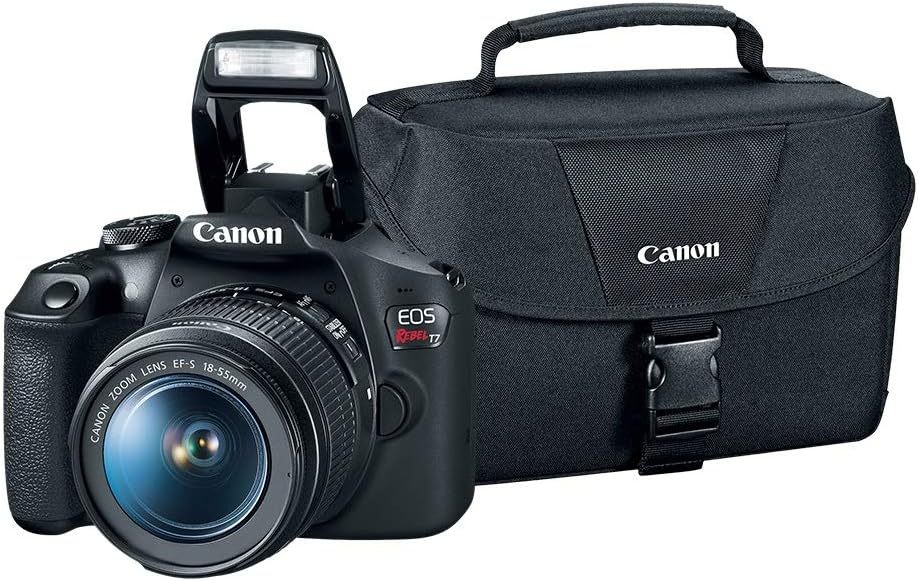 Canon T7 18-55 + 200ES + Curso ABC de la Fotografía Oficial Mexicana, Black