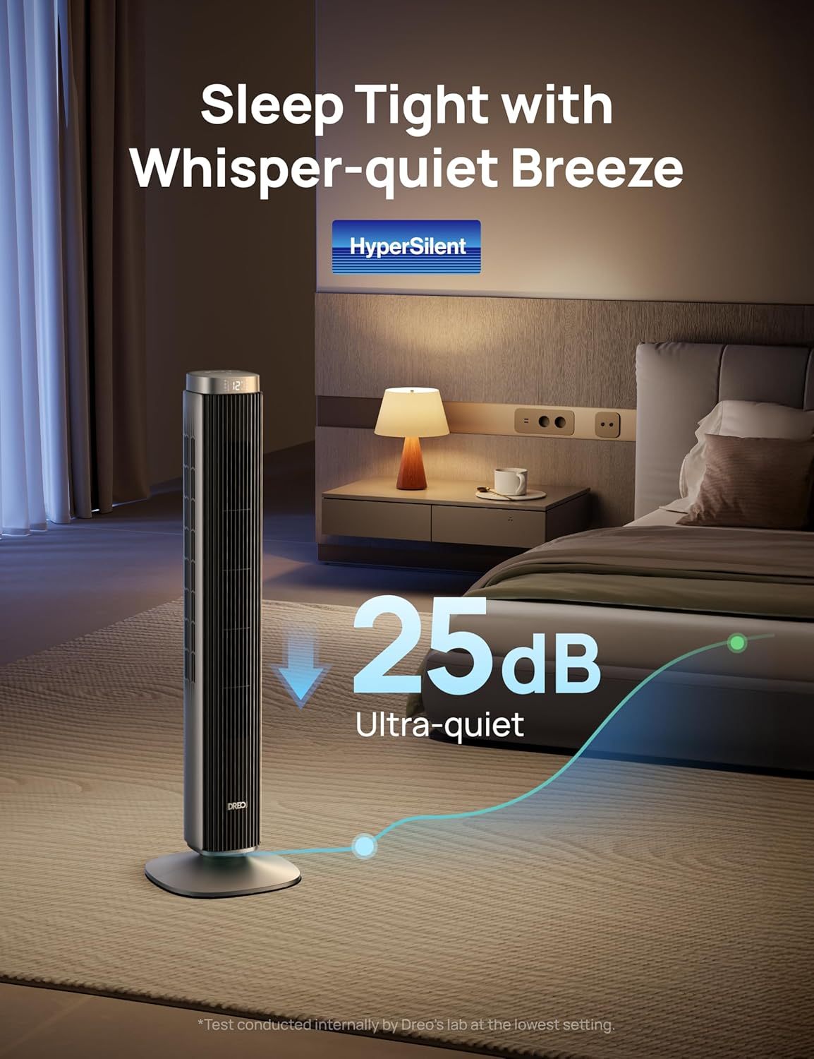 Dreo 42'' Pilot Pro Tower Fan with Remote, 25 DB Quiet DC Portable Bladeless Fan, 90° Oscillating,12H Timer, 9 Speeds,4 Modes, LED Display with Touch Control, Floor Fans for Bedroom Home Office