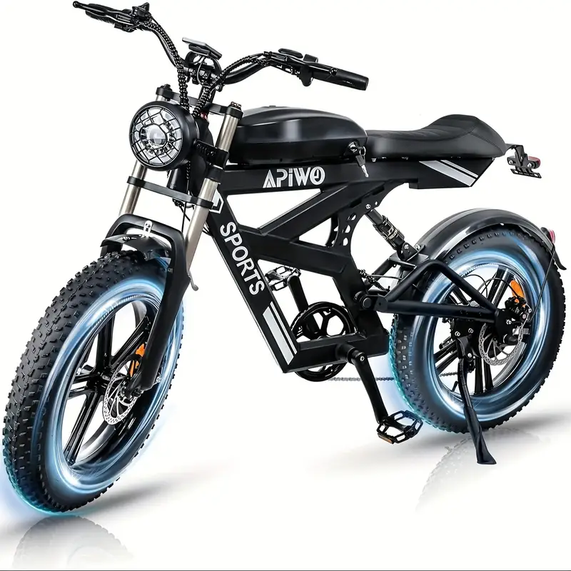 Bicicleta eléctrica con neumáticos gruesos Bicicleta eléctrica con motor sin escobillas de 750 W, batería extraíble duradera de 48 V y 15 Ah, velocidad máxima de 20 mph, adecuada para deportes al aire libre y campamentos