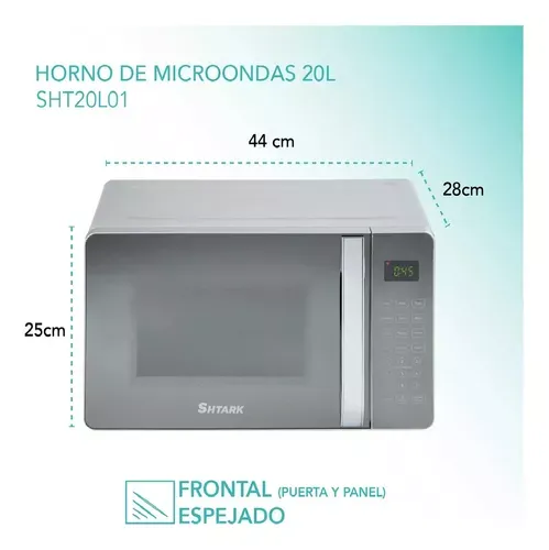 Horno De Microondas 7 Pies 20 Lts Acero Inox Espejo 120v 700w Shtark