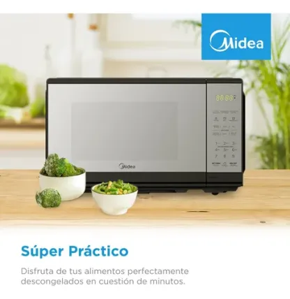 Horno Microondas Midea Mmdf07s2mb Negro Espejado 20l 120v