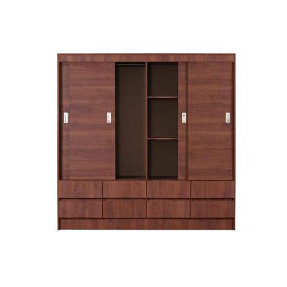Clóset Maule 4 Puerta(s) 2 Repisa(s) 180x180x51 cm Cerezo