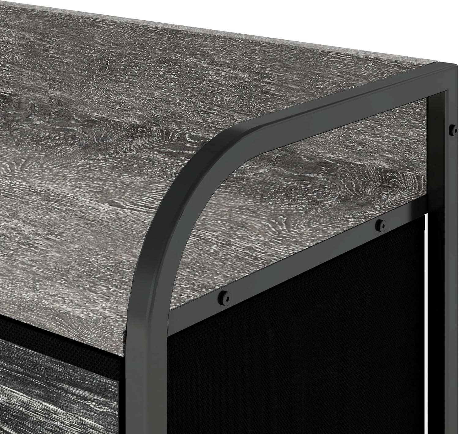 MU:4LIFE Cómoda De 5 Cajones Almacenamiento para Hogar Y Oficina, Organizador Cajonera De Estructura Metal y Cajones De Tela Lino Poliéster y Tela No Tejida (Gris Claro)