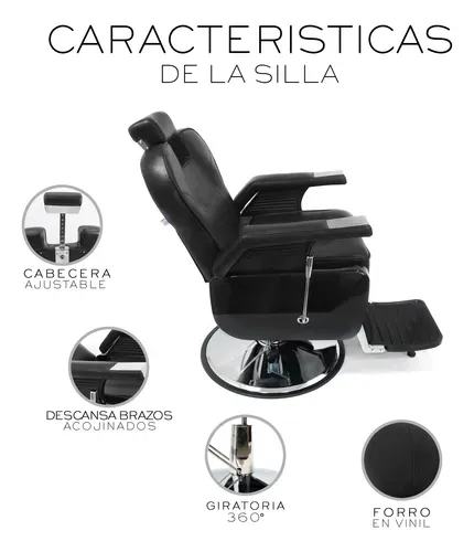 Sillón Silla Barbero Barberia Estética Peluquería Neumático