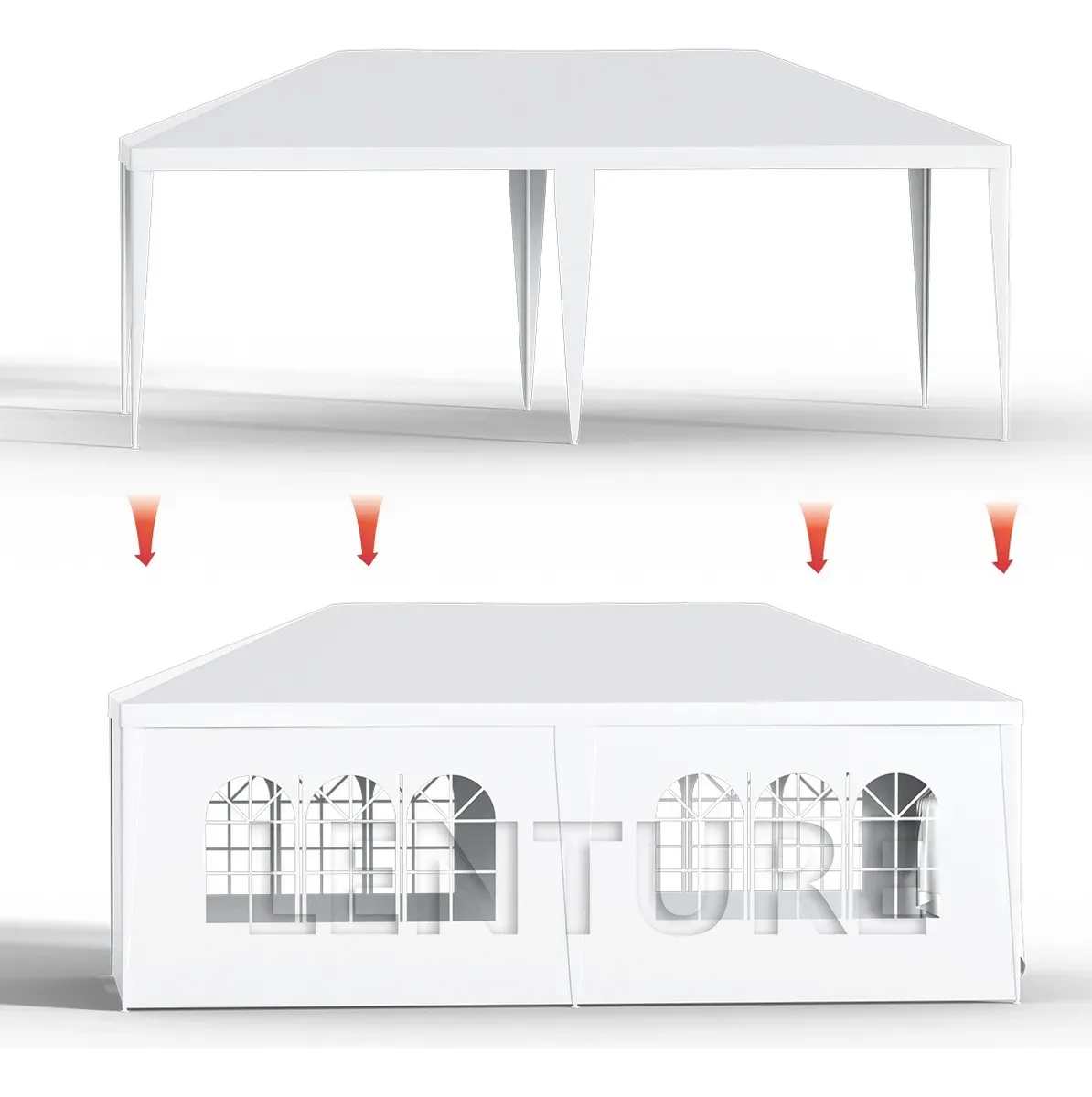 Carpa Toldo Reforzado Impermeable Jardin Lona Blanco 3 X 6