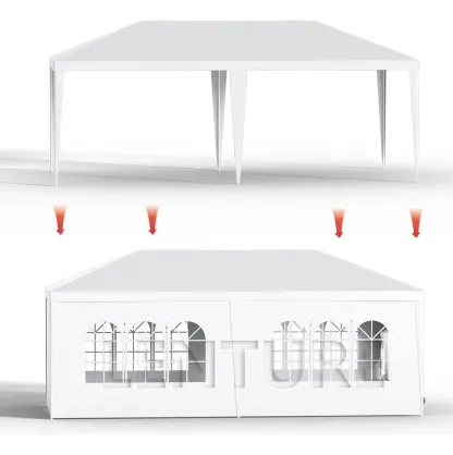 Carpa Toldo Reforzado Impermeable Jardin Lona Blanco 3 X 6