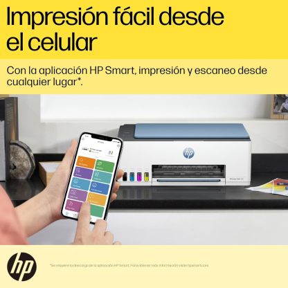 HP Impresora Multifuncional Smart Tank 580, Tinta Continua, Color, Wi-Fi, Dúplex (Doble Cara) Manual, Impresión Desde Smart App, 2 años de Garantía (1F3Y2A)