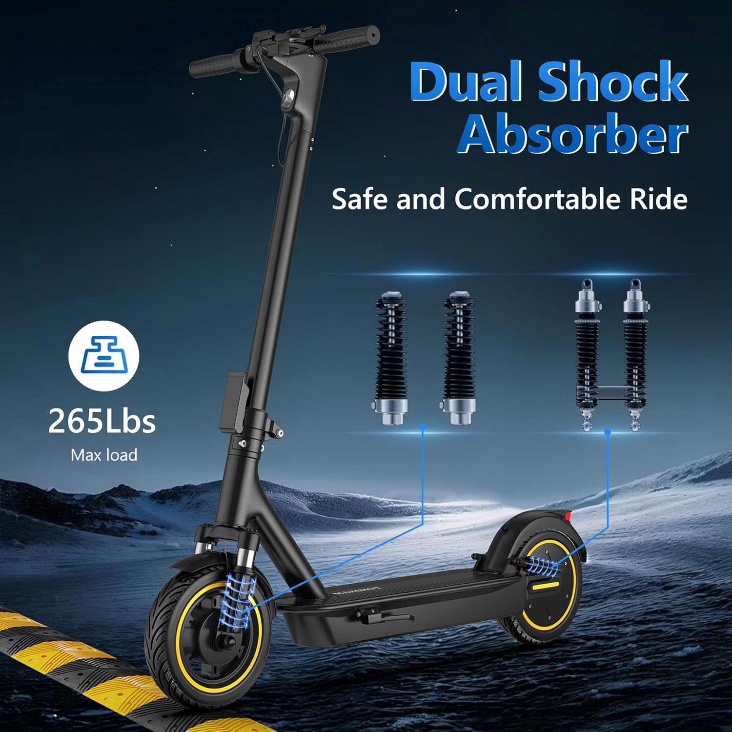 Patinete eléctrico para adultos, neumáticos de 8,5/10/14 pulgadas, velocidad de 19/22 mph, motor de 350W/500W, autonomía de 21-28 millas, patinete eléctrico plegable con doble suspensión.