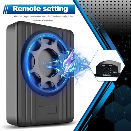 Subwoofer para automóvil de 10 pulgadas y 800 W, subwoofer delgado debajo del asiento para automóvil accionado, alto/bajo