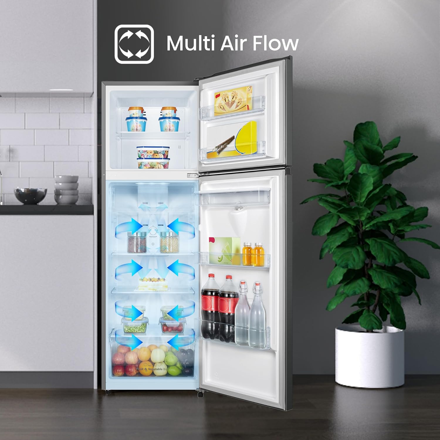 Refrigerador Top Mount Hisense 9 Pies Cúbicos Tecnología No Frost RT90N6WKX2