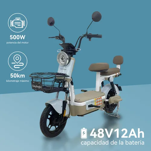 Deylinghs® Bicicleta Eléctrica Para Adultos 500w 30km/h Led