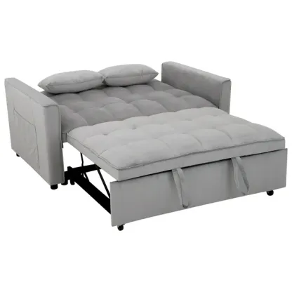SOFÁ CAMA ASLAN GRIS CLARO.