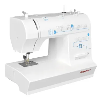 Maquina Coser Recta 33 Puntadas Agujas Luz Led Domestica Color Blanco