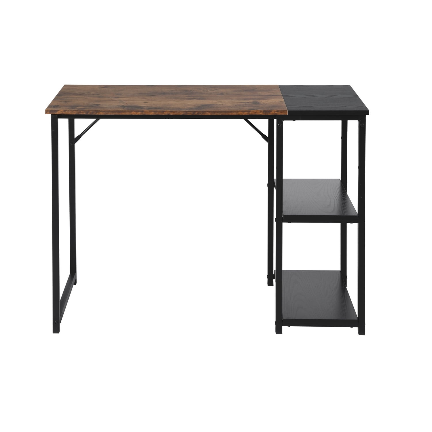 Escritorio Grande 140cm Color Madera con Negro,con Bolsa de Almacenamiento