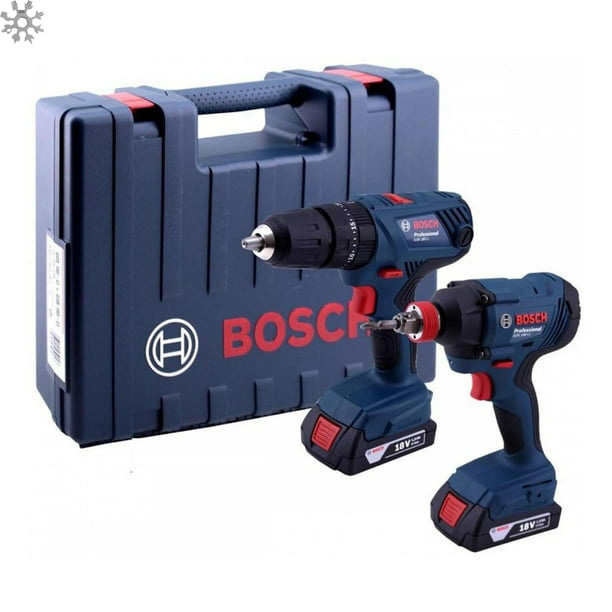 Taladro + Atornillador Inalám Gsb 180-li + Gdx 180 Li Bosch BOSCH 06019G52G2-llave inglesa