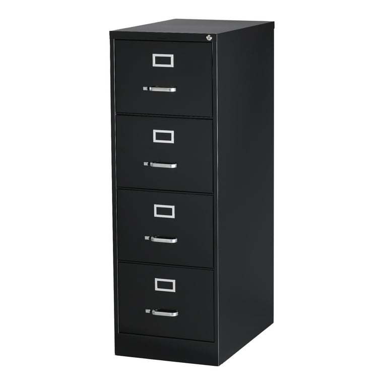 Archivero Metálico Hirsh Armado Vertical 4 Cajones Tamaño Oficio Negro