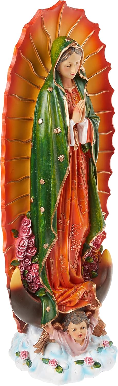 Design Toscano The Virgin of Guadalupe Religious Garden Decor Statue, Medium, Full Color
