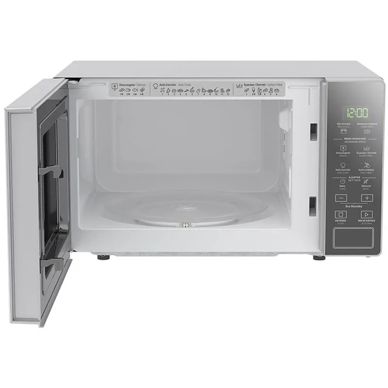Microondas whirlpool 20lt silver acabado en espejo