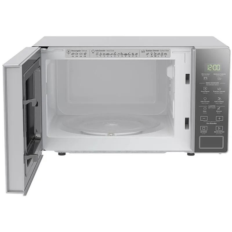 Microondas whirlpool 20lt silver acabado en espejo