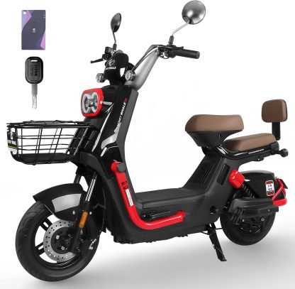 HONEYWHALE KC PRO Bicicleta Electrica para Adultos, Moto Electrica con Alarma, Potencia Motor Hasta 800W, Velocidad Máxima 45KM/H, Autonomía 60KM, Compatible con Desbloqueo NFC