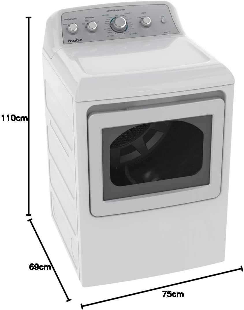 Mabe SMG47N8MSBAB0 Secadora Gas 7.2 Cuft, color Blanco