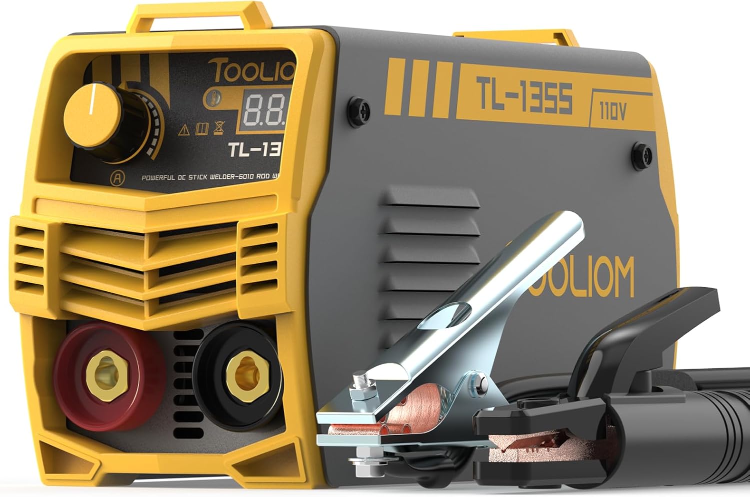 TOOLIOM - Soldadora de varilla 135A 110V/220V Máquina de soldar MMA ARC Soldadora DC inverter con pantalla digital Máquina de soldar portátil