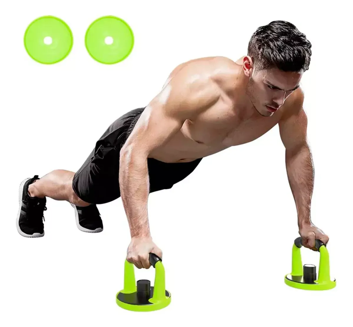 Set gym mancuernas 20kg color verde neón Black Mamut