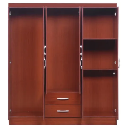 Closet Caoba 6 puertas 2 cajones