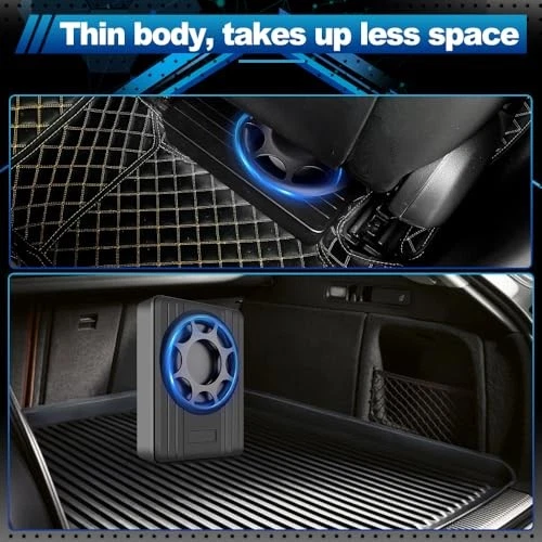Subwoofer para automóvil de 10 pulgadas y 800 W, subwoofer delgado debajo del asiento para automóvil accionado, alto/bajo