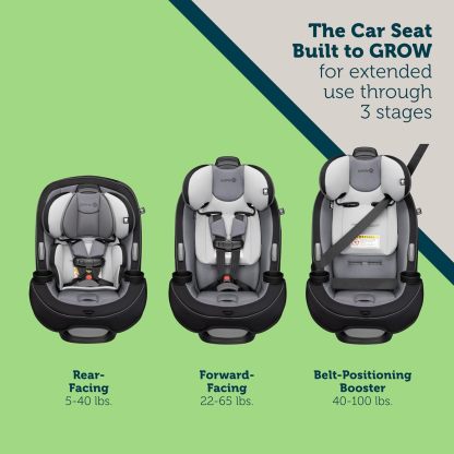 Safety 1st - Auto Asiento de coche Grow And Go 3 en 1, Carbon Rose