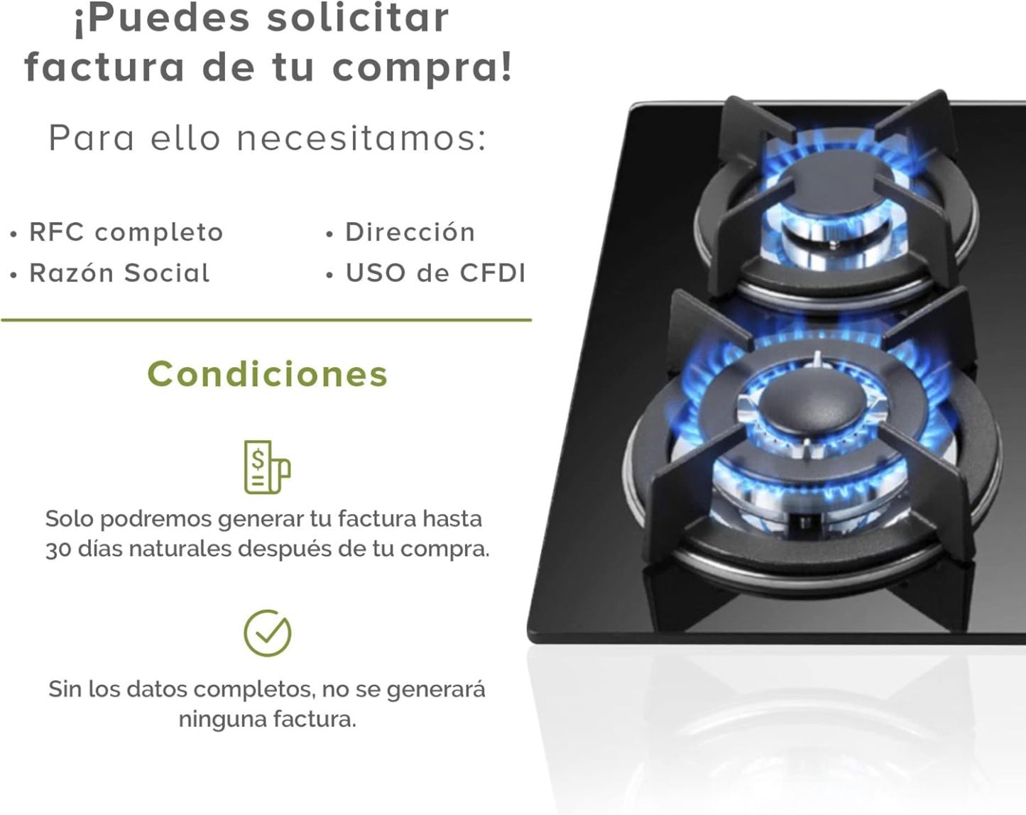 AVERA Combo Parilla y Campana|Parrilla de Gas 4 Quemadores, Vidrio Templado Negro 60cm (Incluye accesorios de Instalación) Encendido Electronico, Estufa Empotrable, para Gas LP y Natural | VT4CEA60N