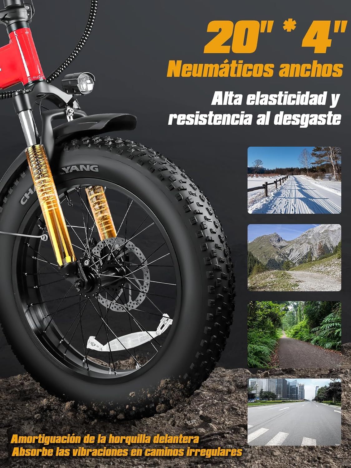 HONEYWHALE F6S Bicicleta Eléctrica Plegable para Adultos, Bicicleta de montaña de 7 Velocidades, Motor 900W-Max, Velocidad Máxima 45KM/H, Autonomía 50KM, Batería Extraíble (54.6V, 10.4AH)