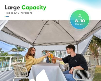 Quictent - Tienda de campaña desplegable de privacidad de 10 x 10 pulgadas con paredes laterales y ventanas ventiladas enrollables, configuración para una persona, fácil refugio para eventos