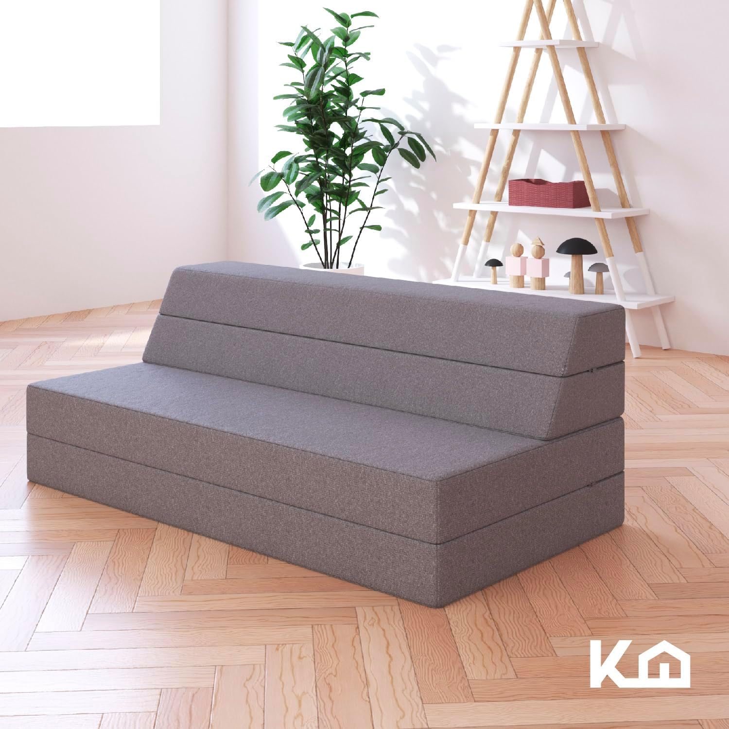 Kingshouse | Sofá Cama Matrimonial Plegable - Sillón Multifuncional y Convertible 2 en 1 - Relleno de Espuma de Alta Densidad - Funda Desmontable - Soporte Ergonómico y Suavidad Hogar, Sala, Recámara