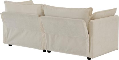 Neylory - Sofá de dos plazas con 2 almohadas para sala de estar, recámara, departamento, 2 plazas de felpilla para asiento profundo