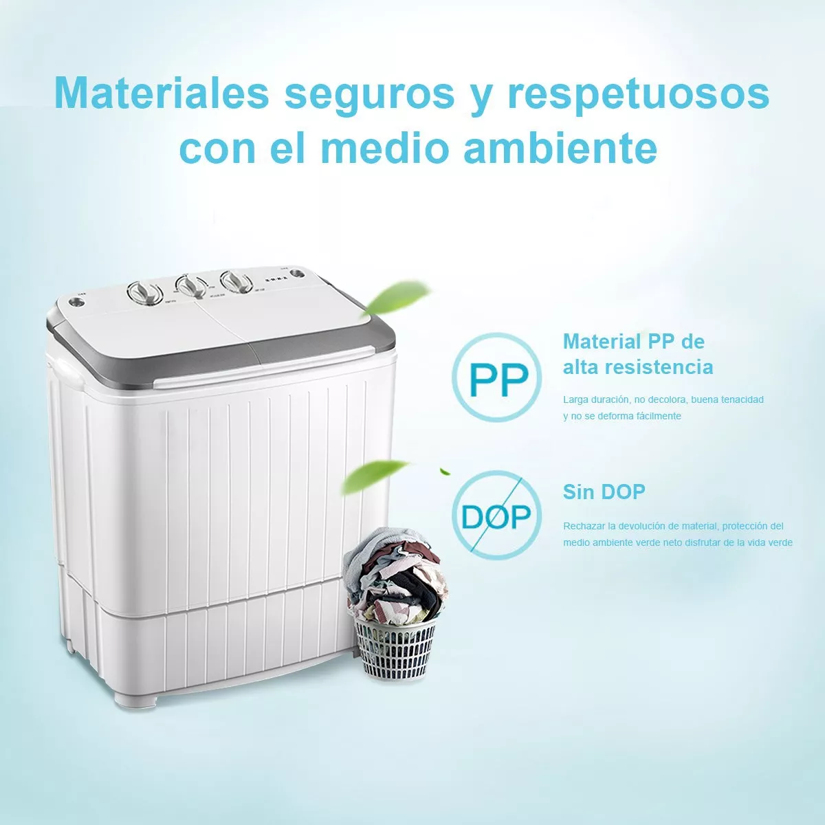 Lavadora Semiautomática 2 Tinas Blanca 9kg 110v-127v
