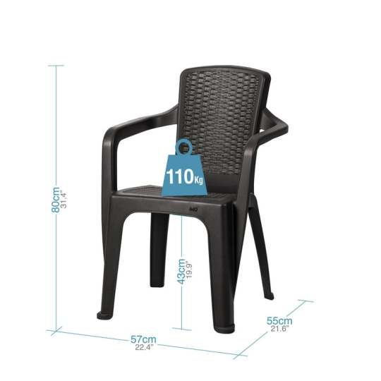 Comedor Para Exterior 4 Puestos Wengue MQ 526-W