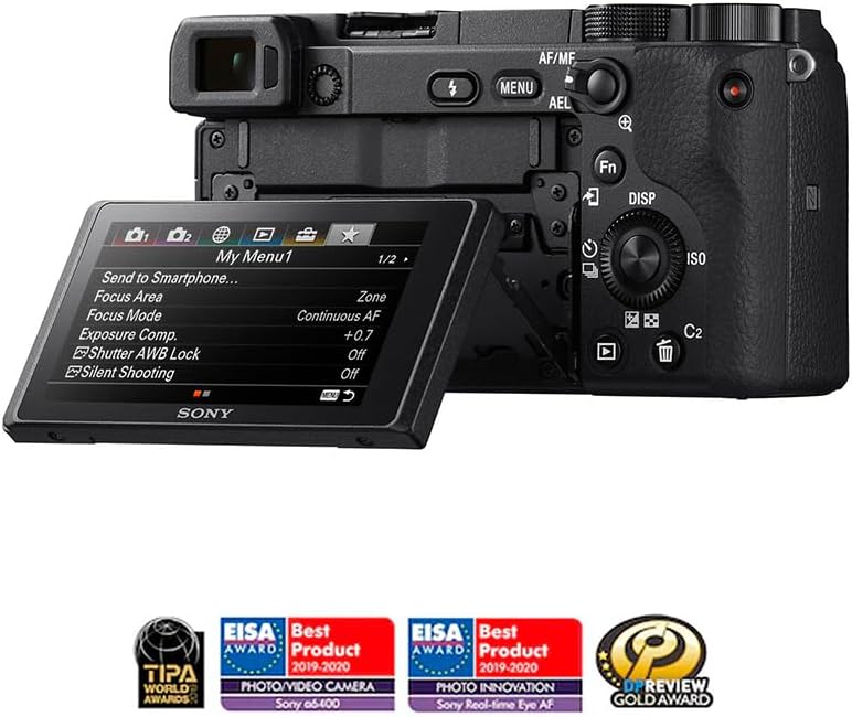 Sony Cámara Alpha 6400 APS-C con Nuevo Lente Zoom 16-50mm Versión 2 con autoenfoque más rápido, Ligero y silencioso
