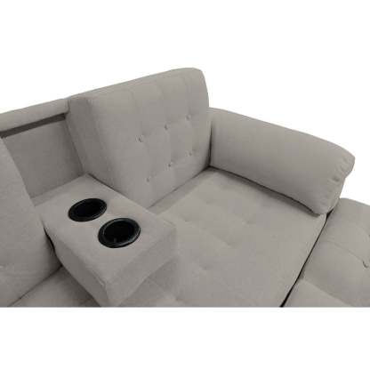 Sala Modular Reversible De Lino Gris ClaroModelo Brunello