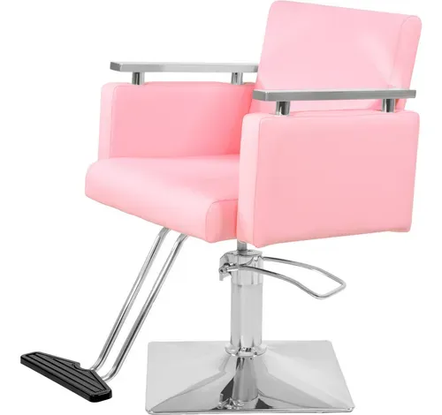 Sillon Silla Barberia Estetica Cuadrada 360¡ã Moderna Color Rosa Tipo de respaldo Fijo Nanofort