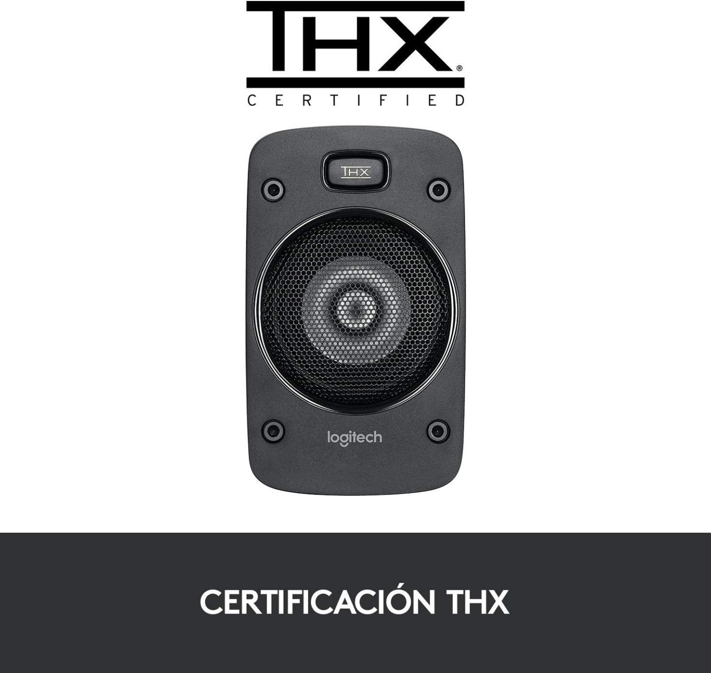 Logitech Z906 5.1 Sistema de Audio con Sonido Envolvente THX, Certificado Dolby&DTS, 500 W RMS, Multi-Dispositivos, Entradas Audio Múltiples, PC/PS4/Xbox/TV/Móvil/Tablet - Negra