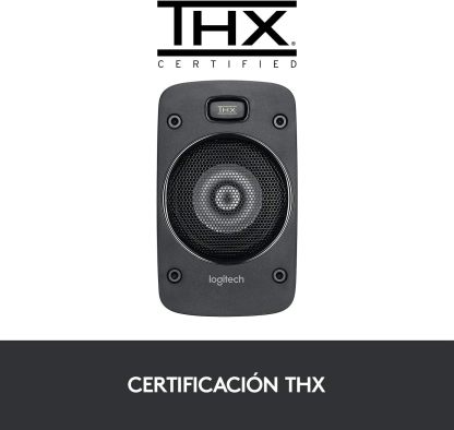 Logitech Z906 5.1 Sistema de Audio con Sonido Envolvente THX, Certificado Dolby&DTS, 500 W RMS, Multi-Dispositivos, Entradas Audio Múltiples, PC/PS4/Xbox/TV/Móvil/Tablet - Negra