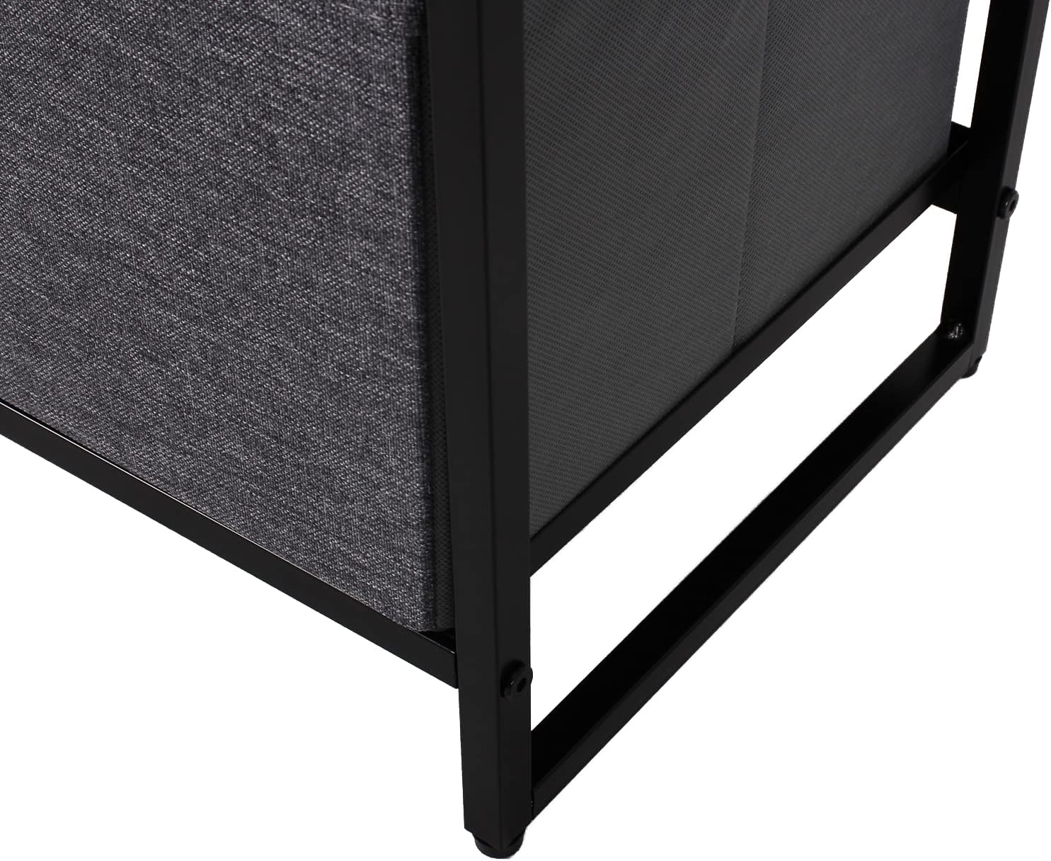 MU:4LIFE Cómoda De 5 Cajones Almacenamiento para Hogar Y Oficina, Organizador Cajonera De Estructura Metal y Cajones De Tela Lino Poliéster y Tela No Tejida (Gris Claro)