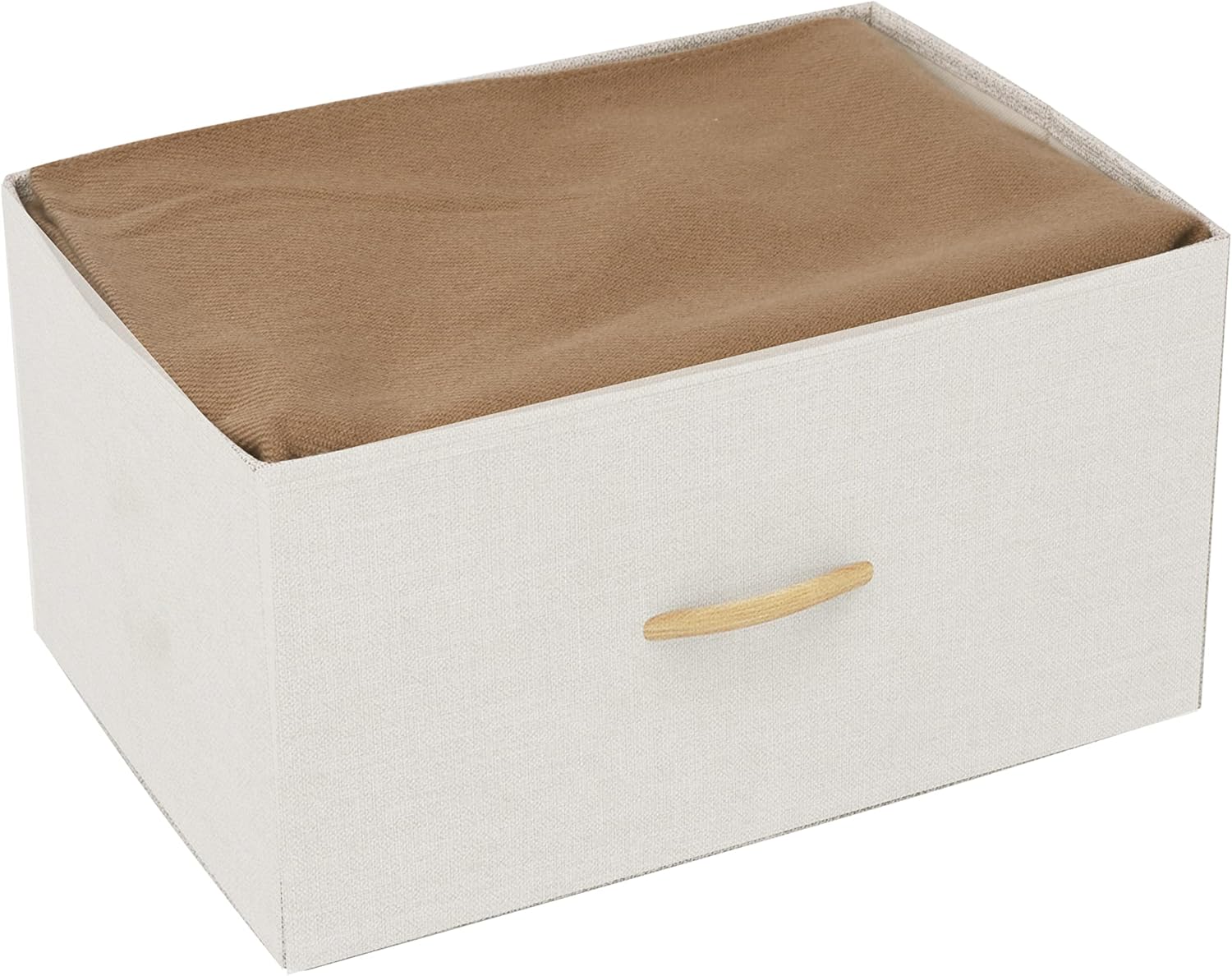 MU:4LIFE Cómoda De 5 Cajones Almacenamiento para Hogar Y Oficina, Organizador Cajonera De Estructura Metal y Cajones De Tela Lino Poliéster y Tela No Tejida (Gris Claro)