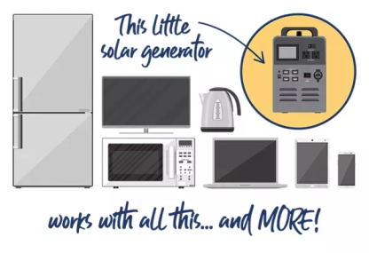 GENERATOR WITH 5000 CHARGE CYCLES – WITH SOLAR PANELS