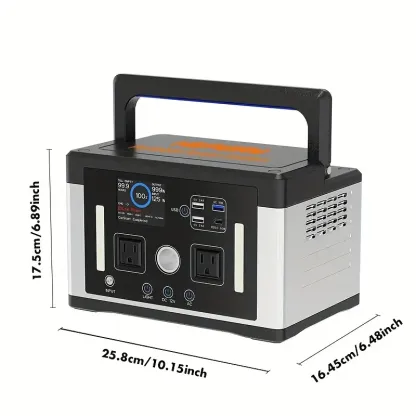 Estación de energía portátil Eurler P700 700W con capacidad de 577Wh para camping al aire libre y emergencias, todo en uno. Almacenamiento de energía solar con batería LiFePO4. Salida de CA 120V 60Hz 700W.